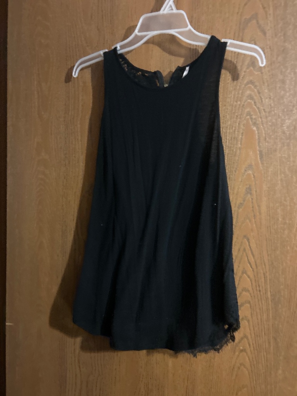Black lace zipper top